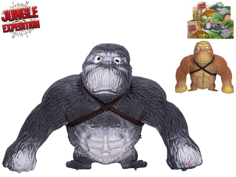 E-shop Jungle Expedition super naťahovacia figúrka gorily cca 10 cm (mix 2 farieb)