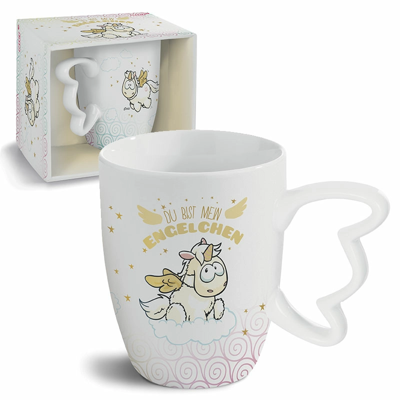 E-shop Alltoys Hrneček porcelánový Jednorožec Anděl Angelia 310 ml