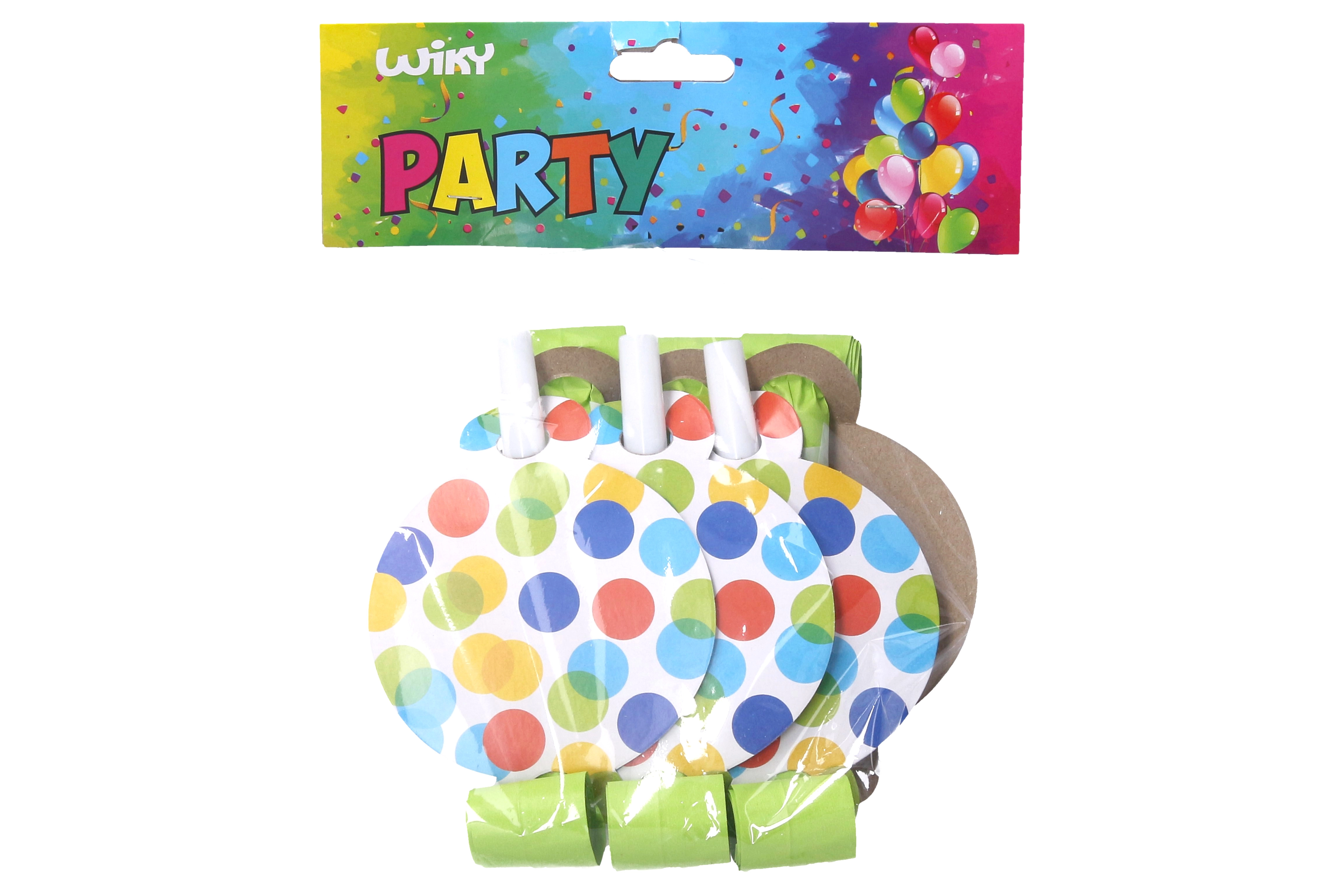 E-shop Párty trúbky s bodkami 6 ks