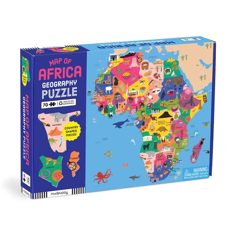 E-shop Mudpuppy Zemepisné Mapa Afriky 70 dielov