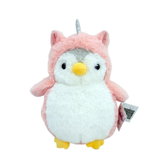 Tučniak maskot Romek ružový 20 cm