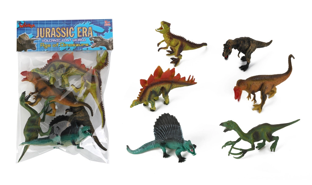 Súprava dinosaurov pre deti – 6 realistických figúrok