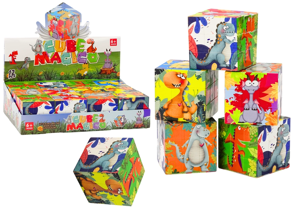 E-shop Magická kocka Vzdelávacie puzzle Dinosaury Puzzle Logická hra
