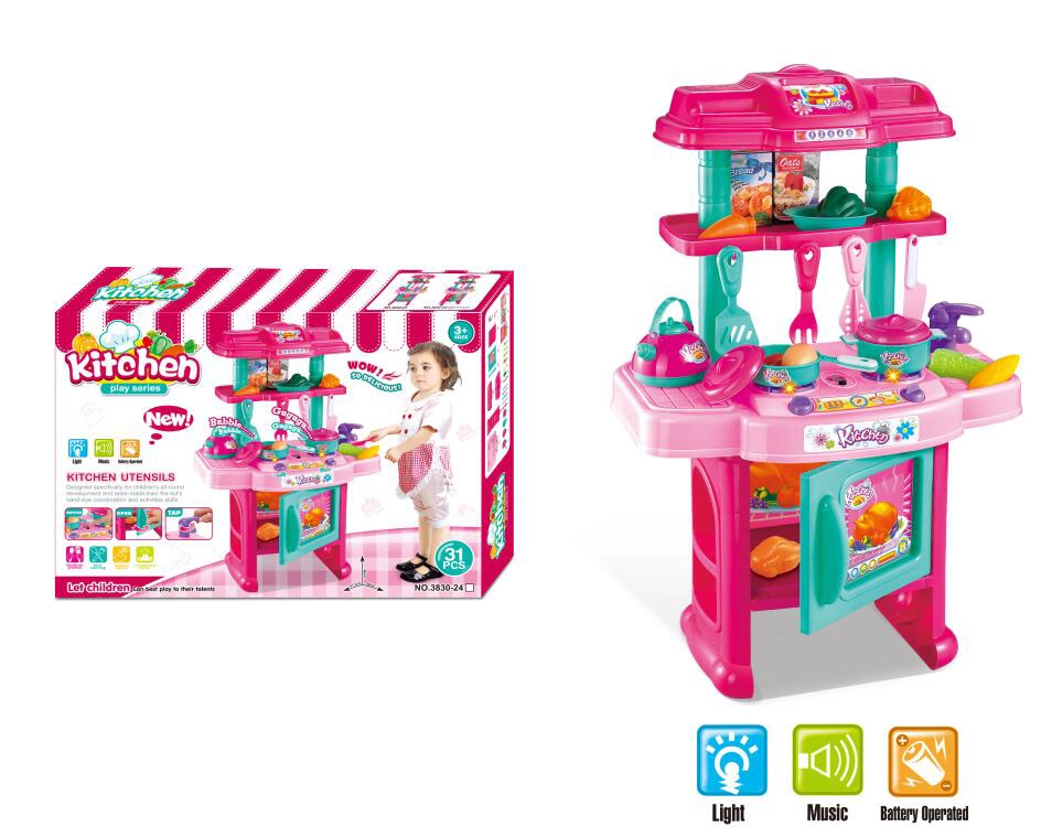 Detská kuchynka so svetlom a zvukom, 31 dielov