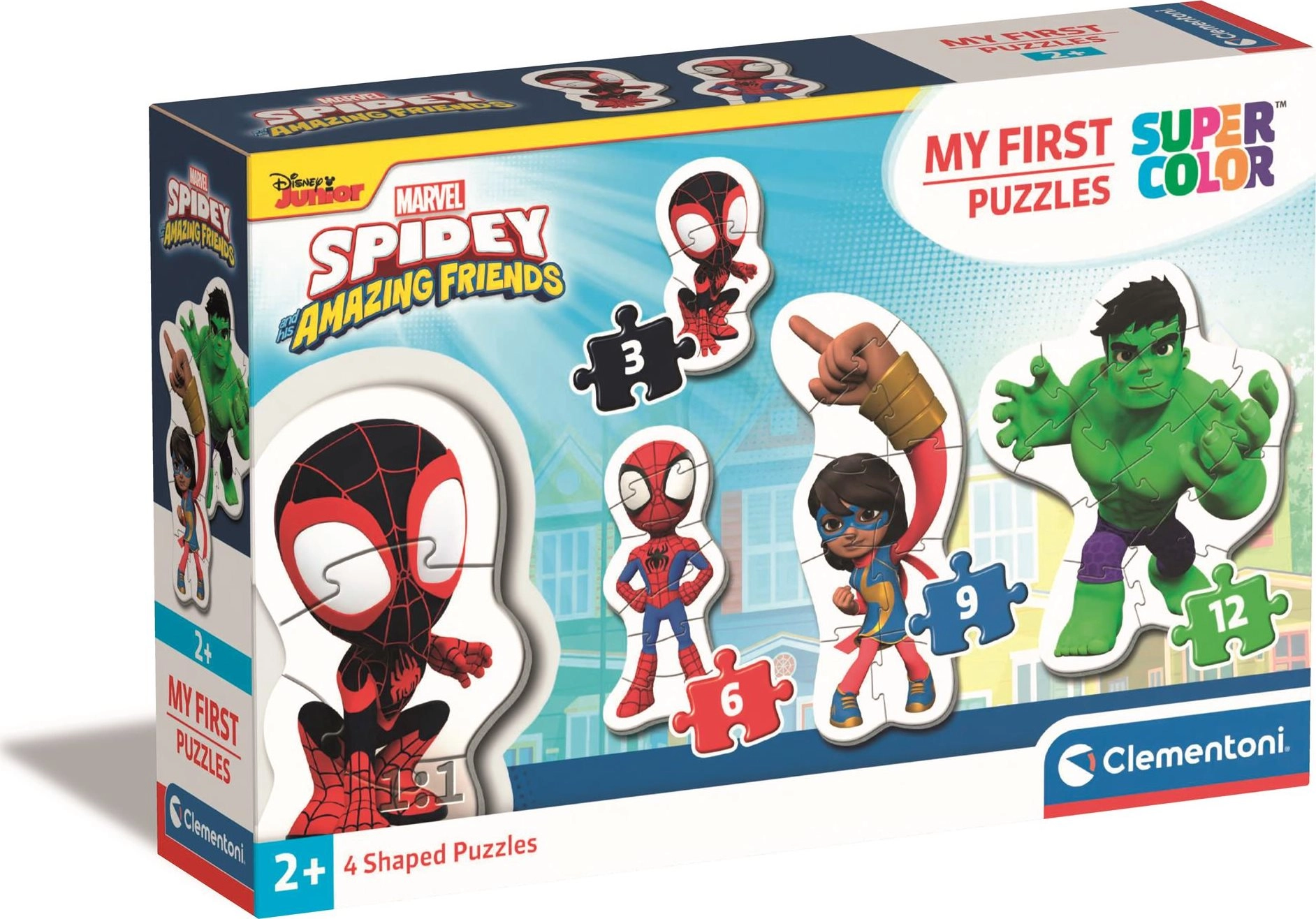 E-shop CLEMENTONI Moje první Spidey a jeho úžasní přátelé 4v1 3,6,9,12 dielov