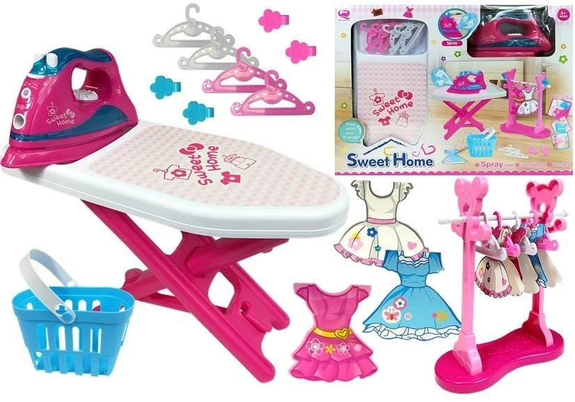 E-shop LEAN TOYS Žehliaca súprava žehlička doska príslušenstvo