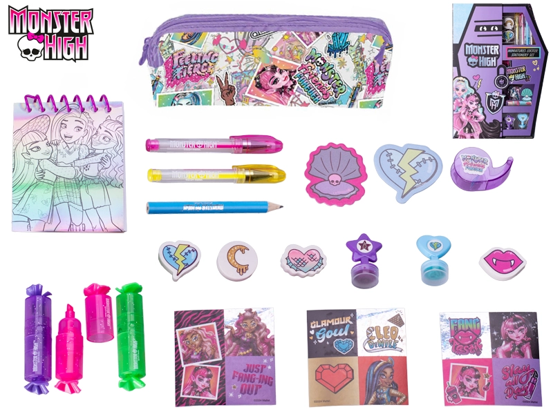 Monster High puzdro na písacie potreby so samolepkami