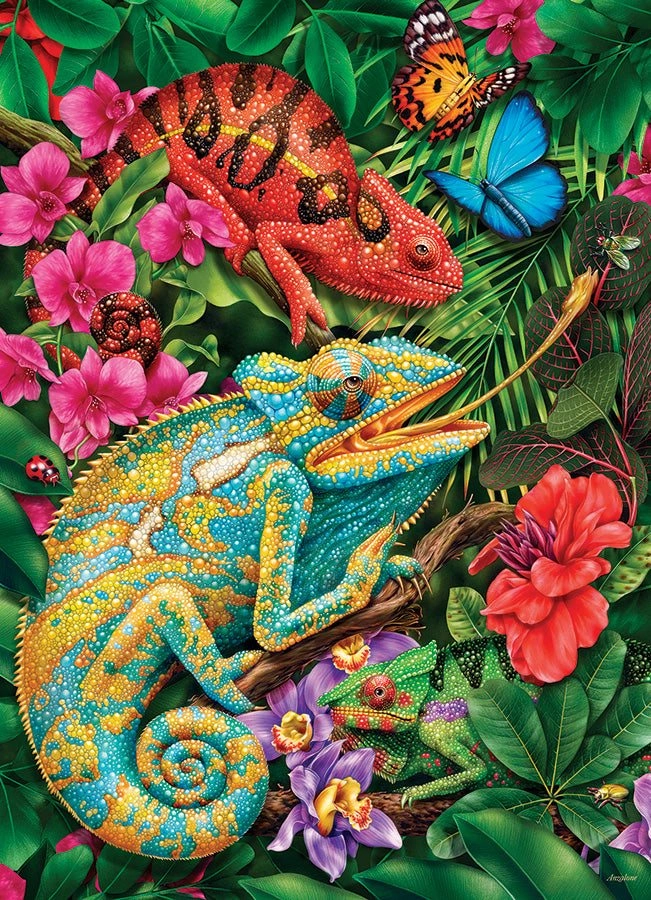 Puzzle Farební chameleóni 1000 dielikov