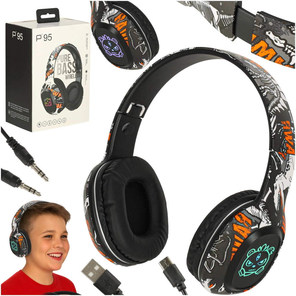 Bezdrôtové herné slúchadlá Bluetooth čierna