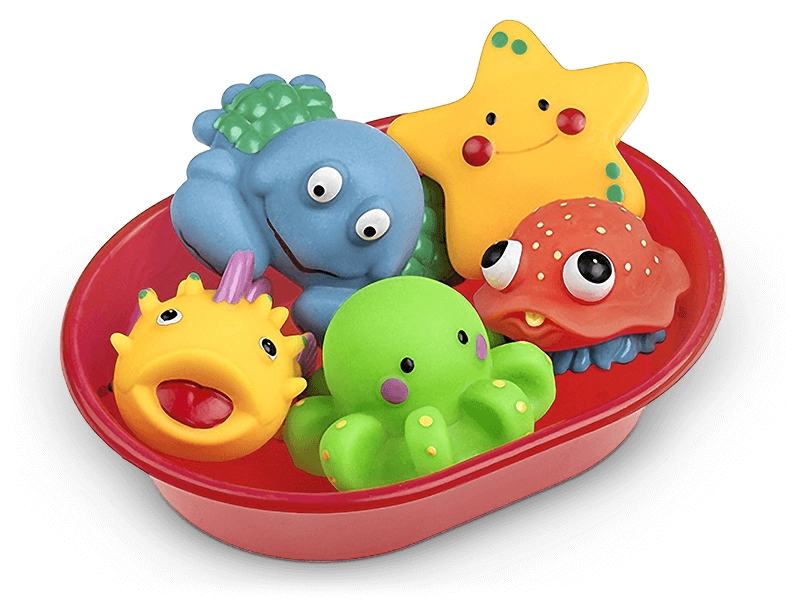 Profibaby Baby set vanička 5 mořských zvířátek do vody 2 druhy