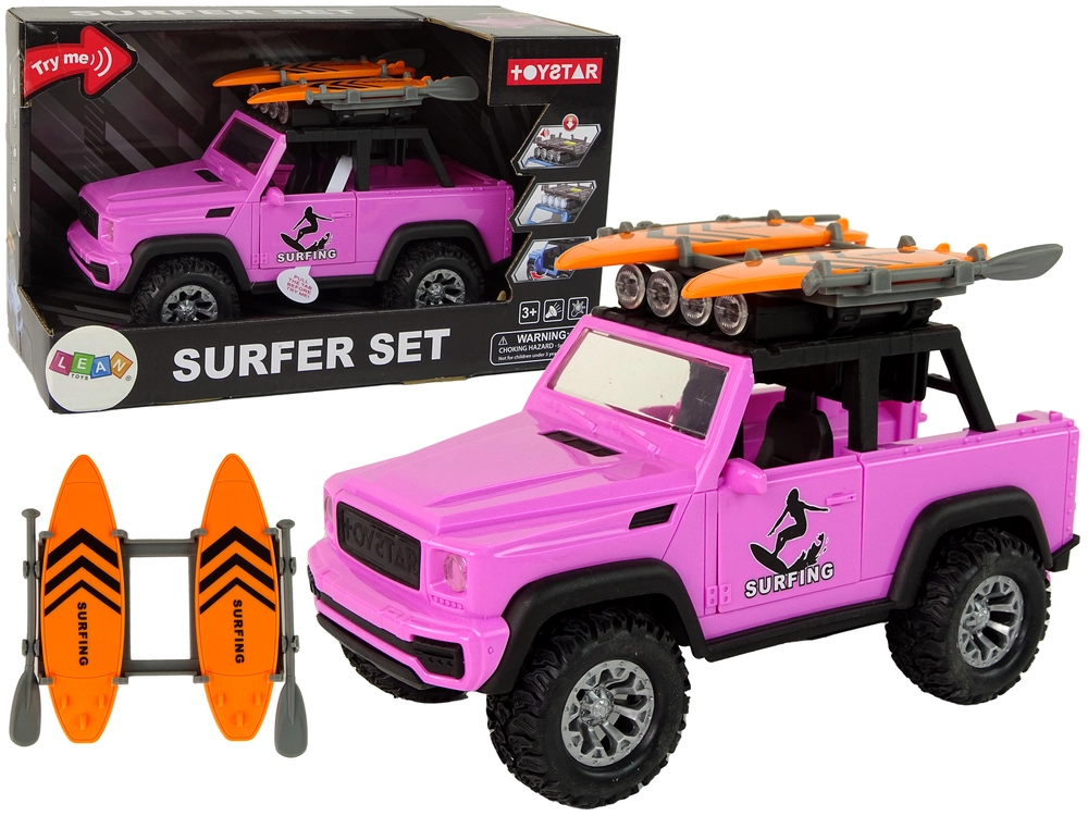 E-shop LEAN Toys Off-Road CarFriction Drive Ružové Surfovanie 1:14