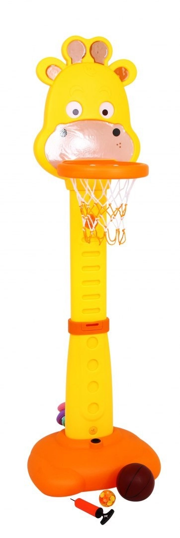 E-shop Športový set žirafa 4v1 pre deti 3+ – basketbal, krúžky, šípky s prísavkami a rastové meradlo
