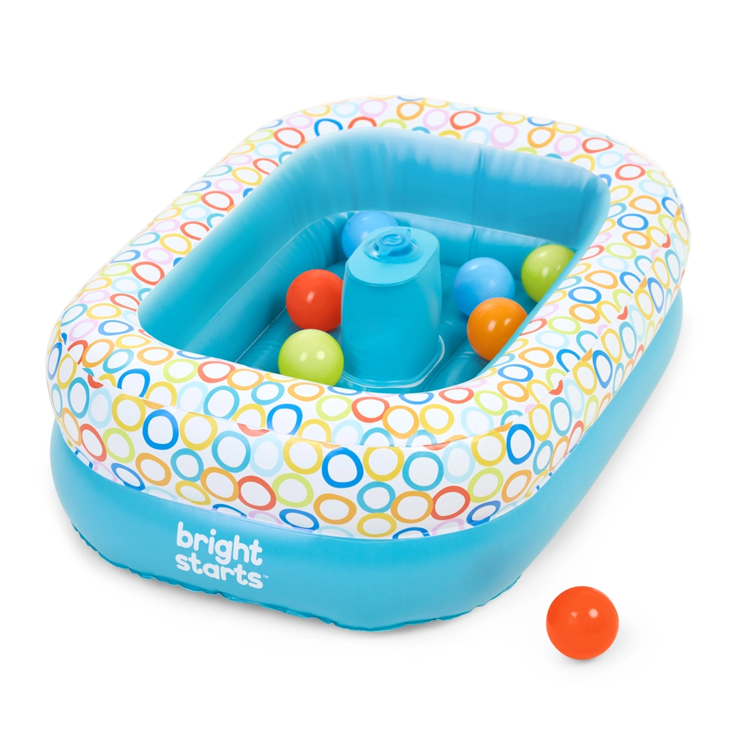 Bright Starts nafukovacia vanička a bazénik s loptičkami Bathe & Giggle 2 v 1