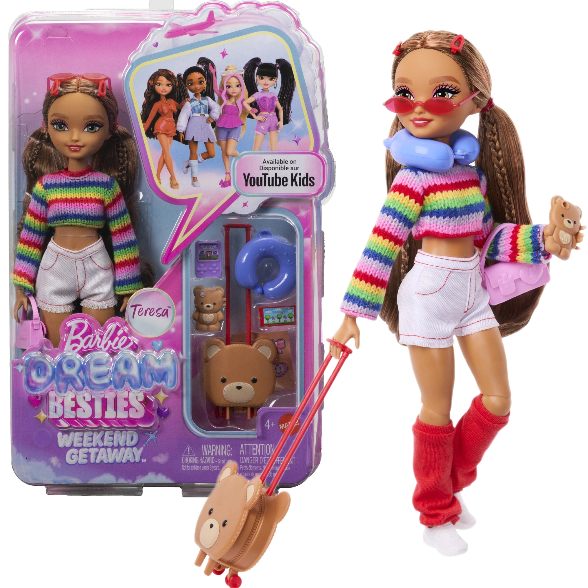 Barbie Dream Besties Teresa – módna bábika na víkendový výlet s doplnkami