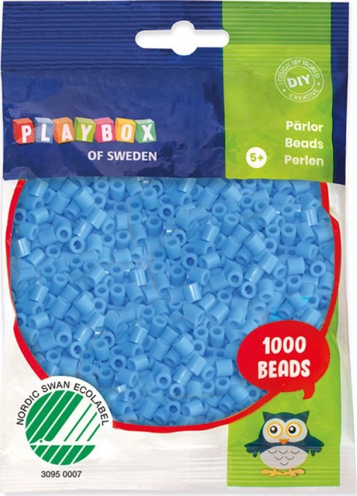 E-shop Playbox Zažehľovacie korálky, 1000ks - svetlomodré