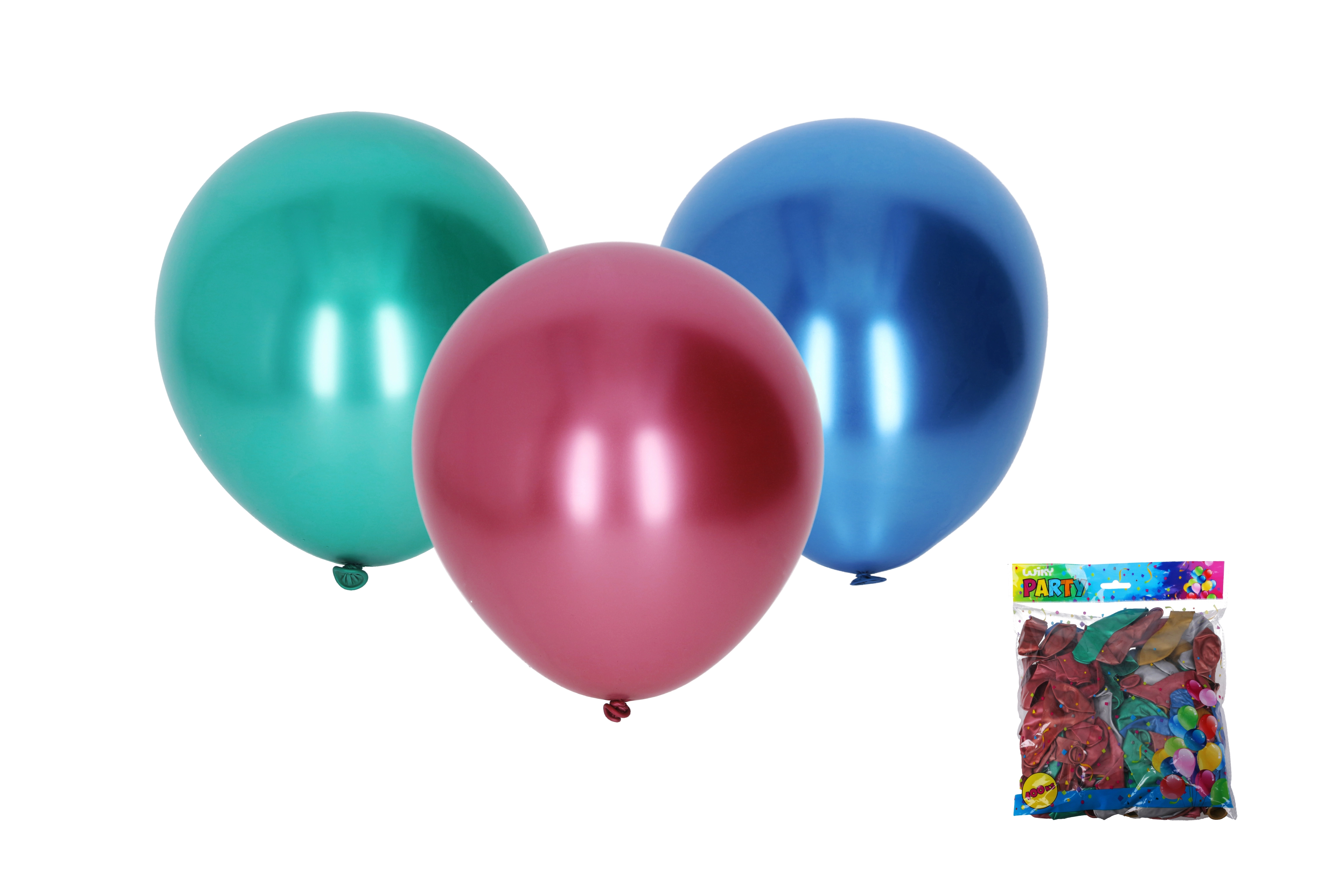 E-shop Balónek nafukovací 25cm chromový