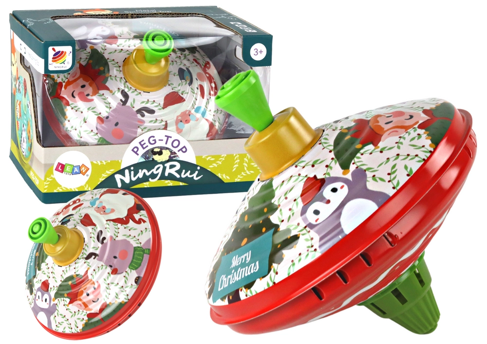 E-shop Lean Toys Detský kovový vĺčik Vianočný motív