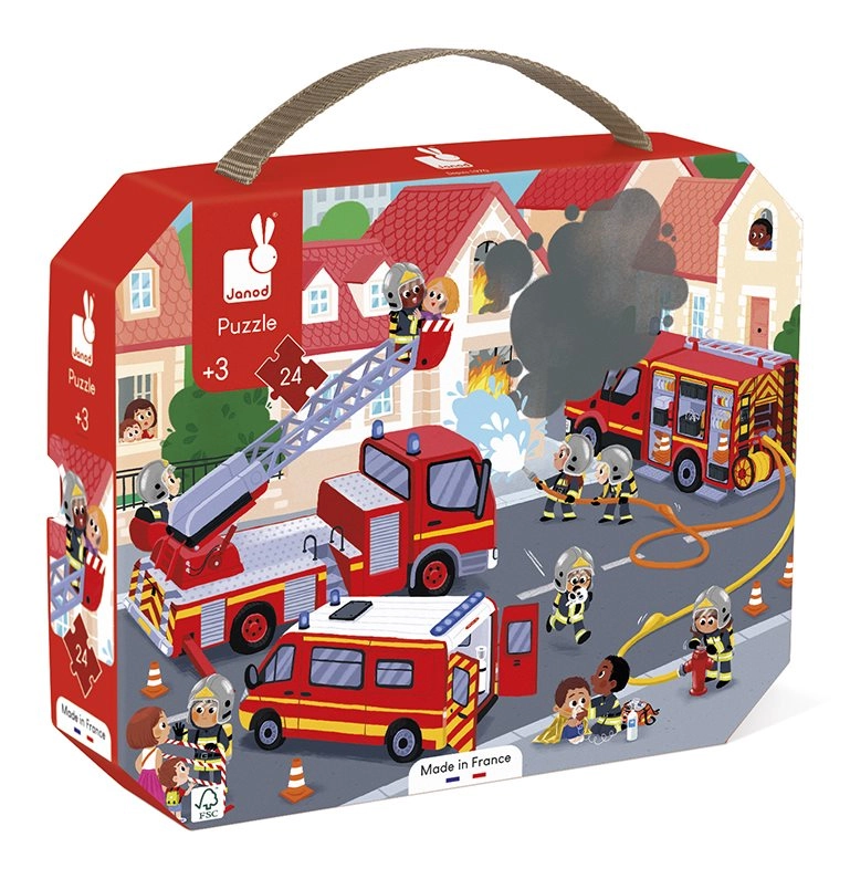 E-shop JANOD Puzzle v kufríku Hasiči 24 dielov