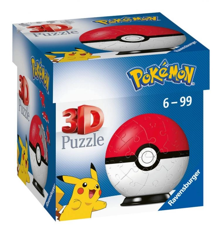 E-shop Ravensburger 3D PuzzleBall Pokémon Pokéball - 54 ks