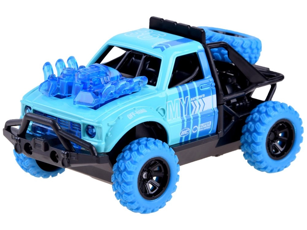 E-shop Joko Kovové Autíčko Predátor 4x4 s vybuchovacím motorom modré