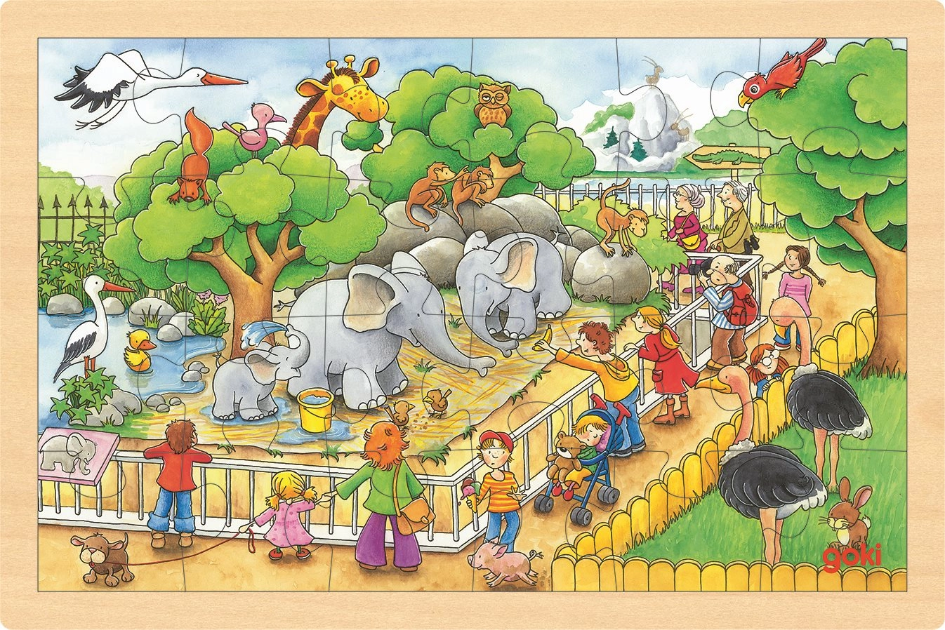 Goki Drevené ZOO 24ks