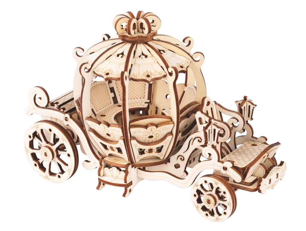 E-shop Drevené 3D puzzle Rozprávkový kočiar