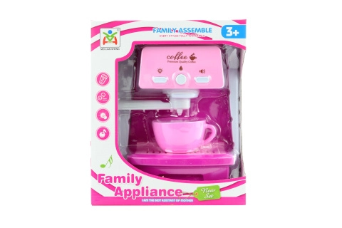 Ružový detský kávovar na batérie