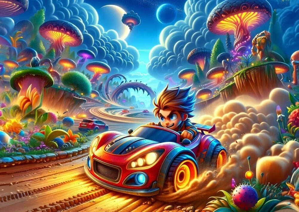 Puzzle Zákerný pretekár 100 dielikov