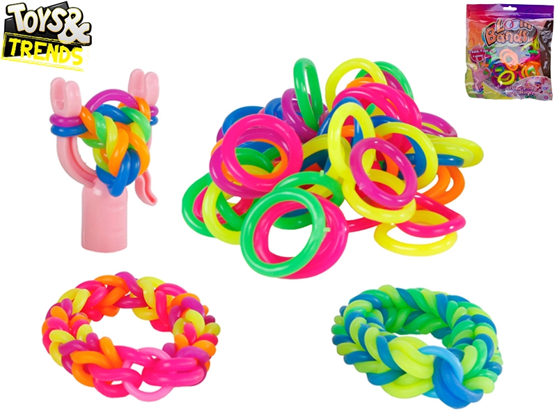 Sada na pletenie mega gumičkových náramkov TOYS&TRENDS (72 ks)