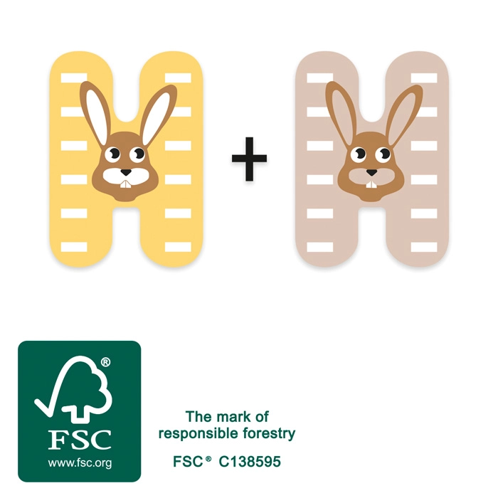 Small Foot drevené písmeno H