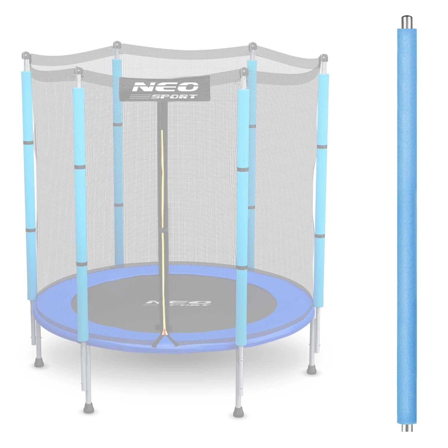 Horný stĺpik k trampolíne so zaistením pre vonkajšiu sieť 4,5 ft modrý Neo-Sport