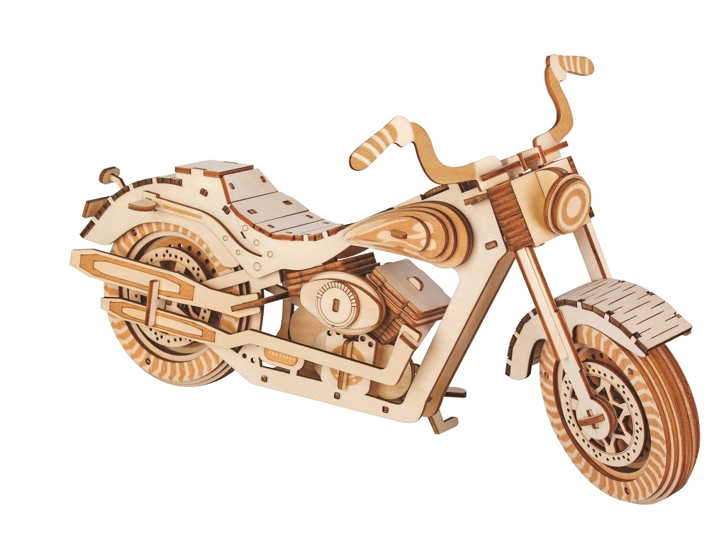 E-shop Drevená 3D Puzzle Motocykel