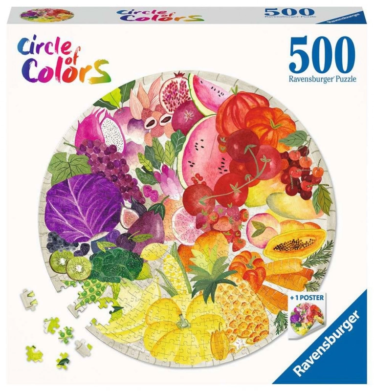 E-shop RAVENSBURGER Kulaté Kruh barev: Ovoce a zelenina 500 dielov