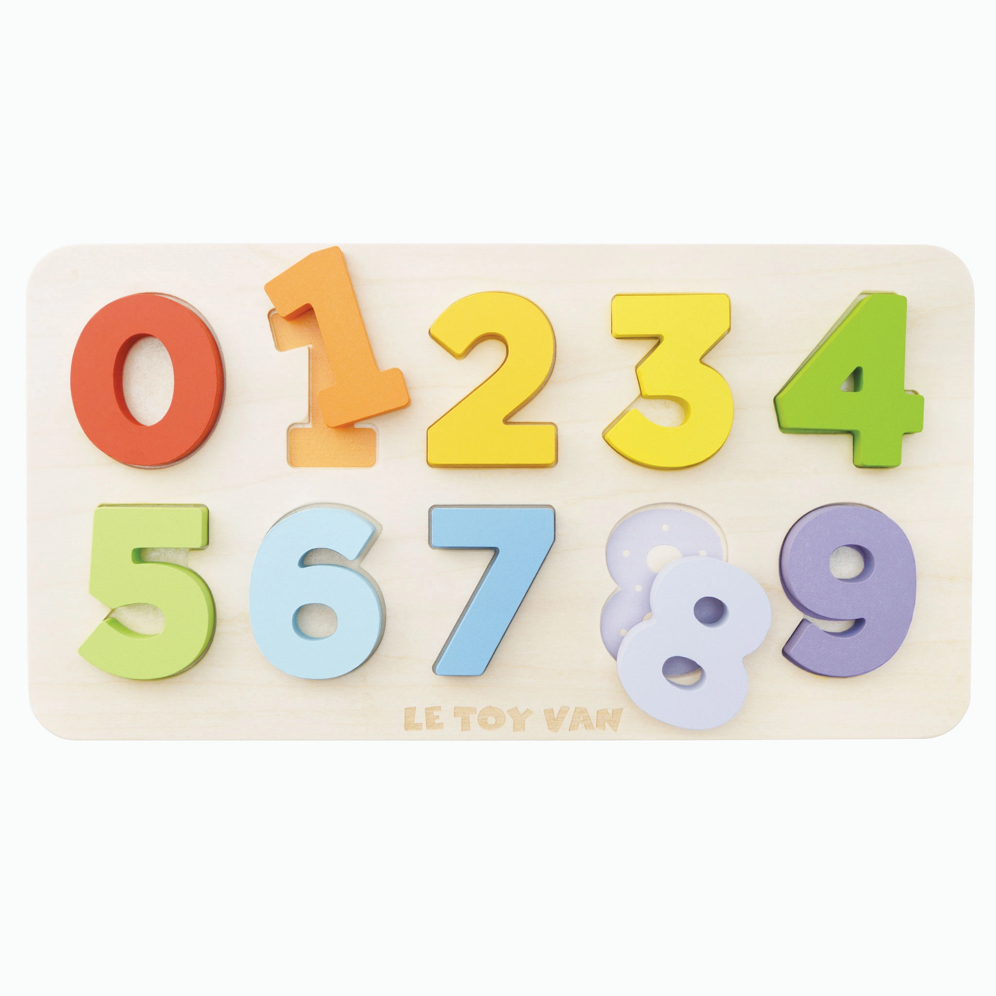 E-shop LE TOY VAN vkladacie puzzle s číslami z dreva FSC