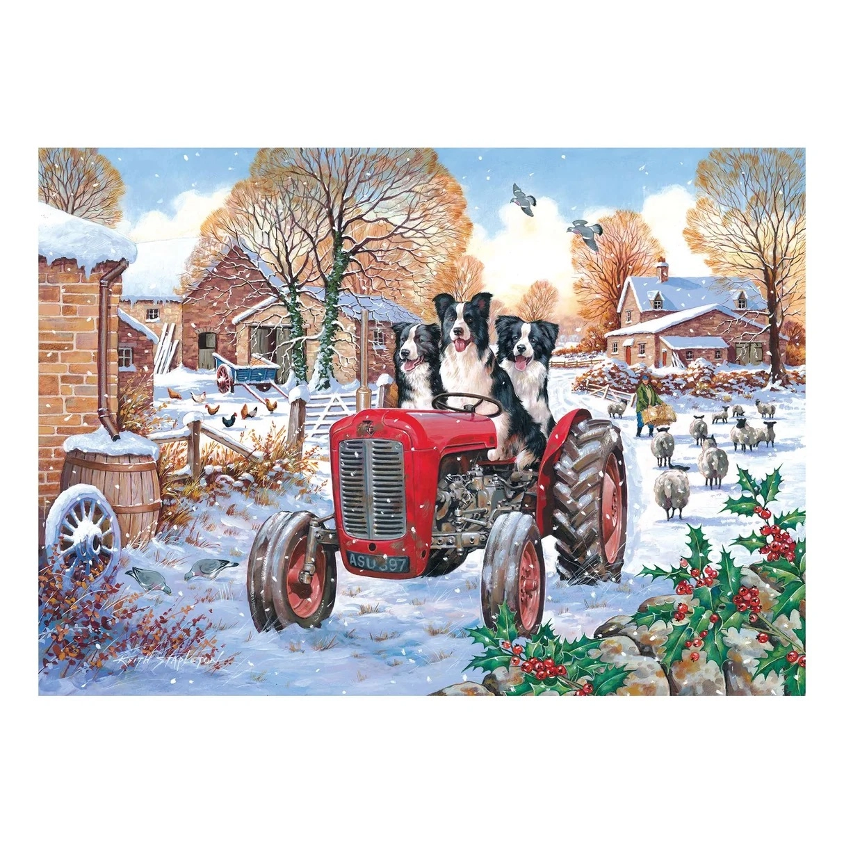 Puzzle Psí život na farme 1000 dielikov