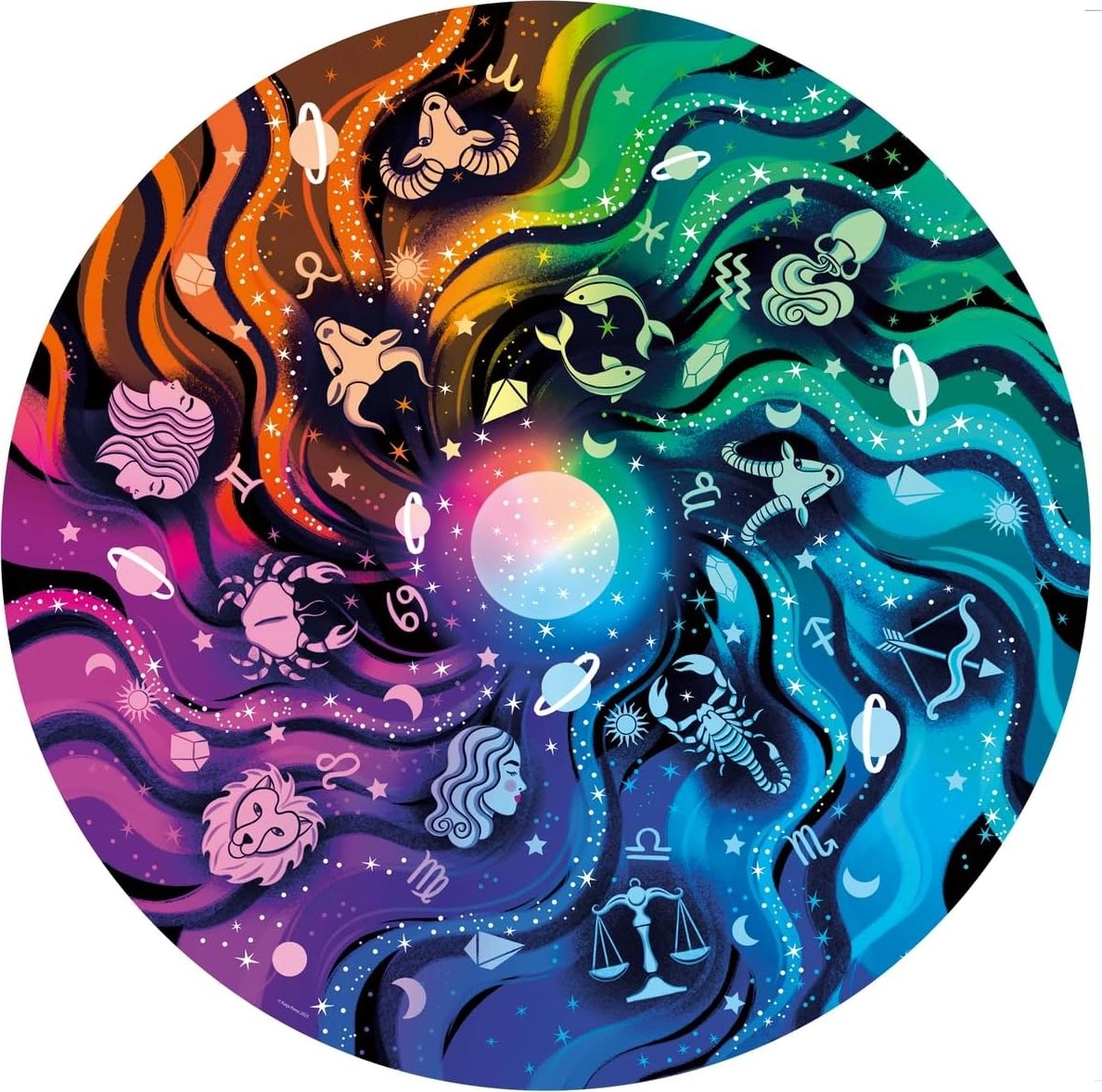 E-shop RAVENSBURGER Kulaté Kruh barev Astrologie 500 dielov