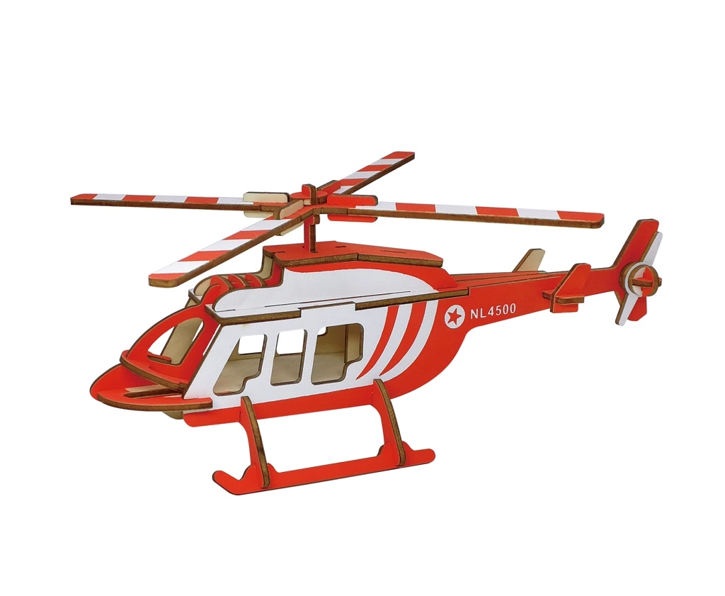 Woodcraft drevené 3D puzzle transportný vrtuľník