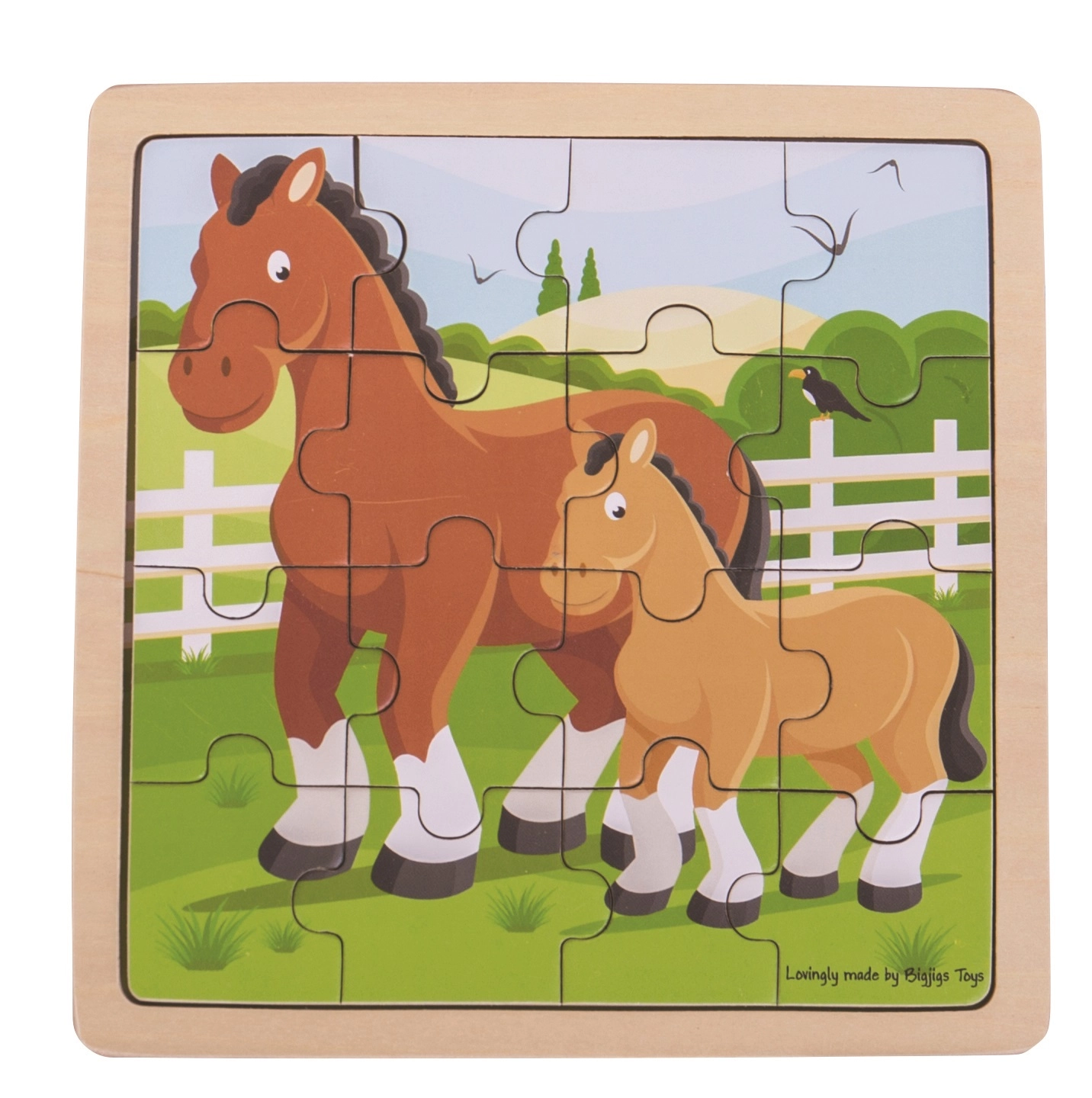 E-shop Bigjigs puzzle Kôň so žriebätkom
