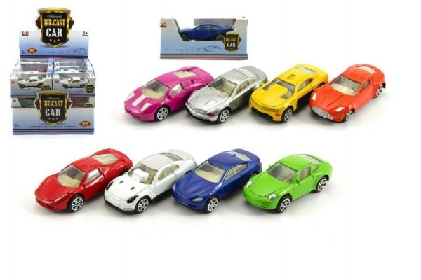 E-shop Teddies Auto 8cm kov/plast na voľný chod mix druhov v krabičke 24ks