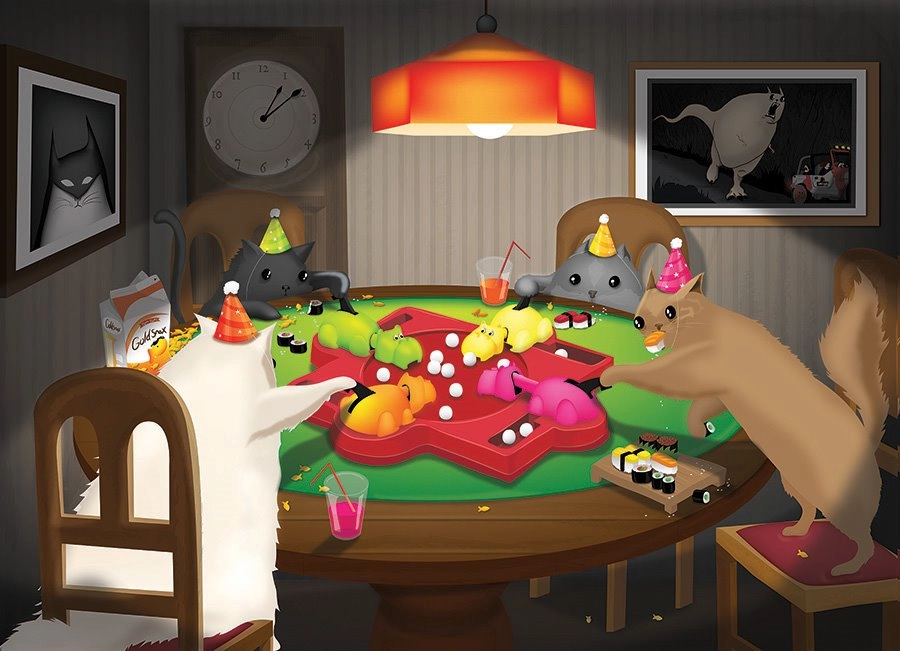 E-shop Cobble Hill Cats Playing Hippos 1000 dielov