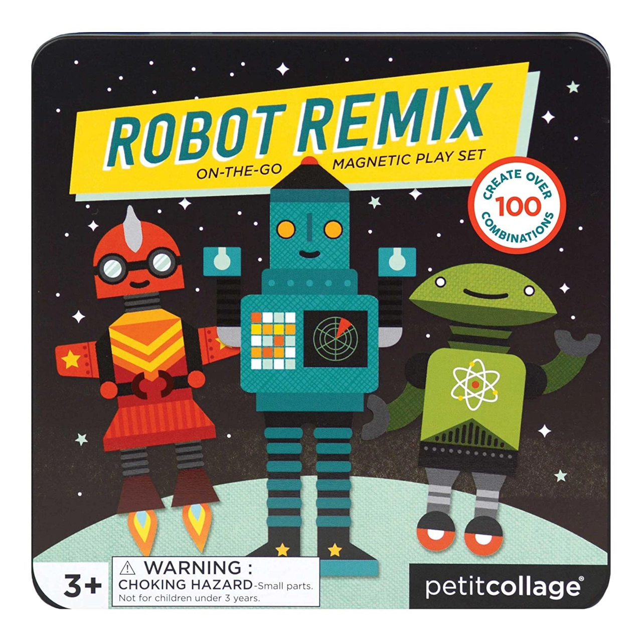 E-shop Petit Collage magnetická knižka Roboti