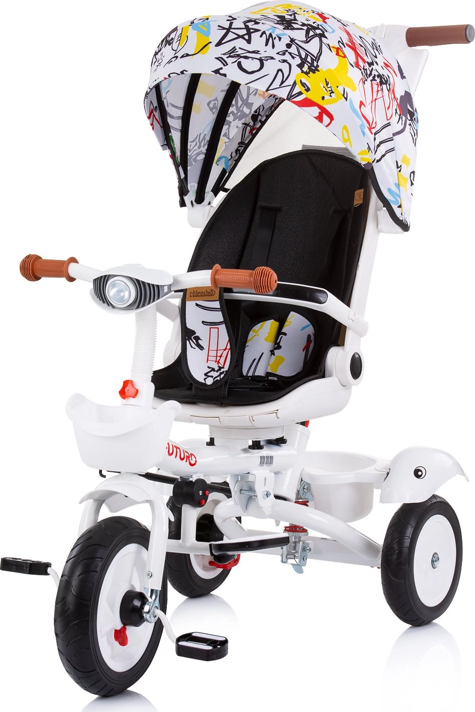 E-shop Chipolino trojkolka so strieškou Futuro 2v1 Graffiti