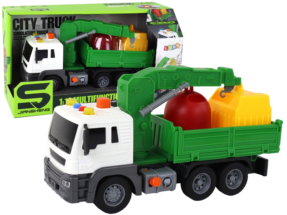 Lean Toys Smetiarske auto zelené 1:16