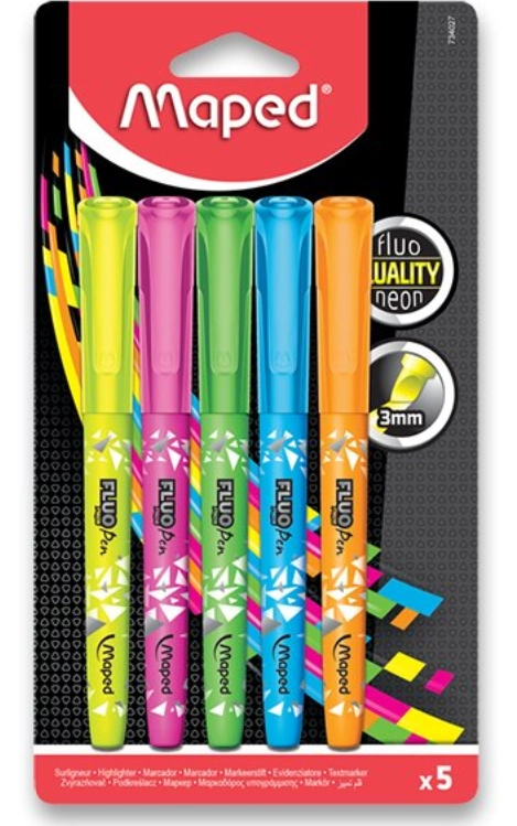 E-shop MAPED Zvýrazňovače Fluo Peps 5 ks