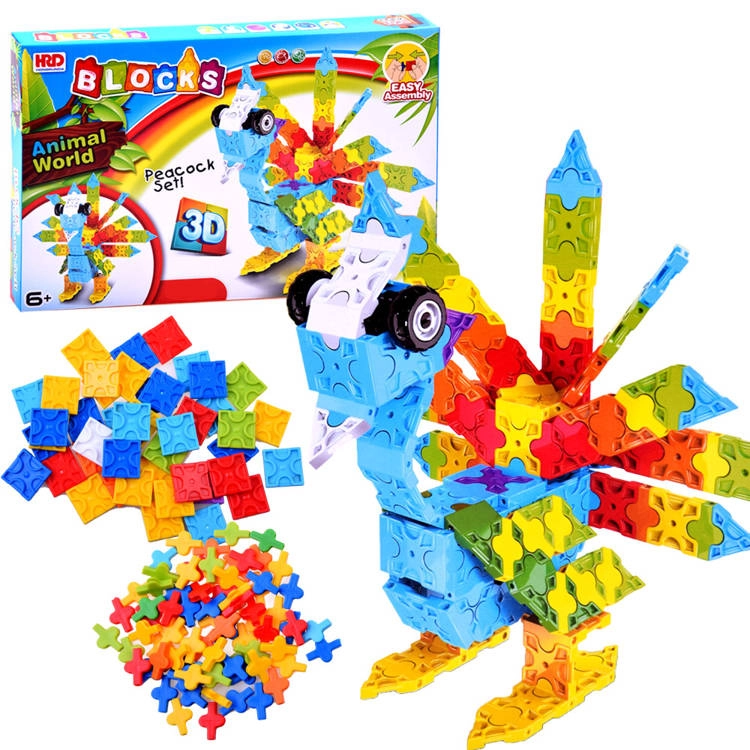 E-shop JOKO Kreatívna 3D kocky Páv 227 ks