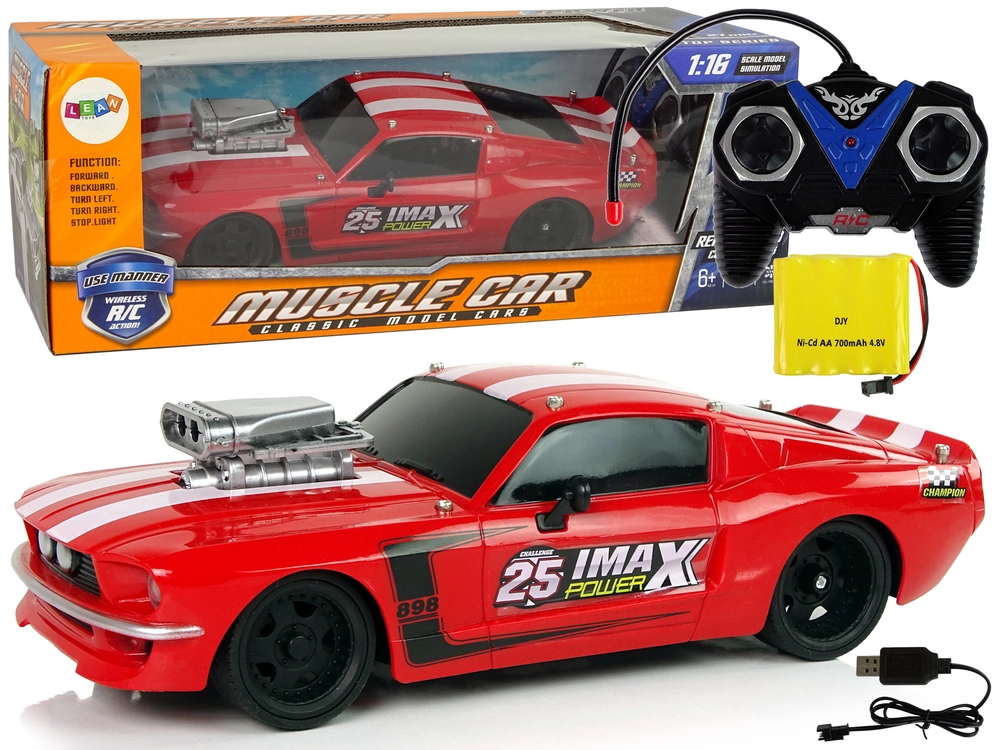 E-shop Športové auto R/C 1:16 Red White Stripes Pilot