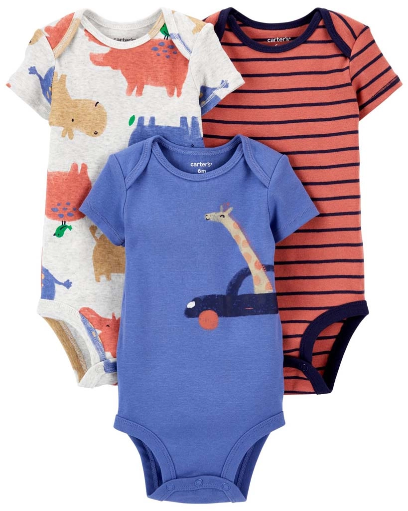 E-shop CARTER'S Body krátky rukáv Brownblue chlapec LBB 5ks