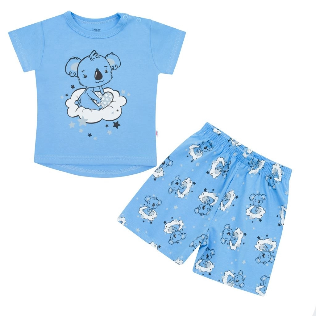E-shop Letné bavlnené pyžamo pre bábätko New Baby Dream, modré