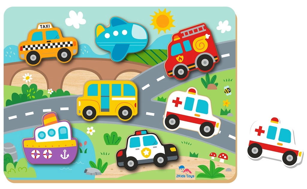 Vkladacie puzzle Doprava