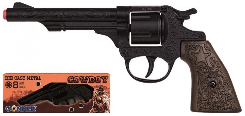 E-shop Kovový kovbojský revolver GONHER 80/6